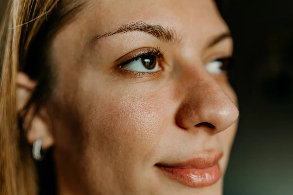 Woman looking to the side
